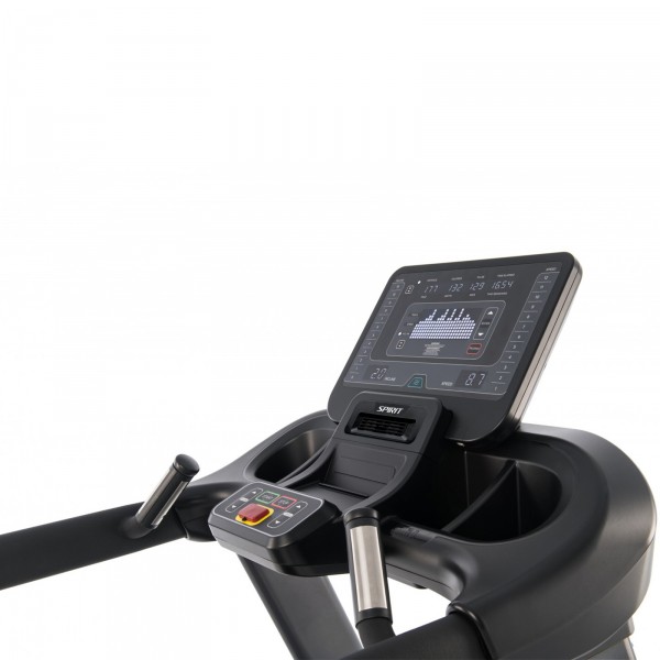Close-up view of the console on the Spirit CT800+ LED Treadmill