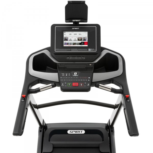 Close-up of the console on the SPIRIT XT485 ENT Treadmill