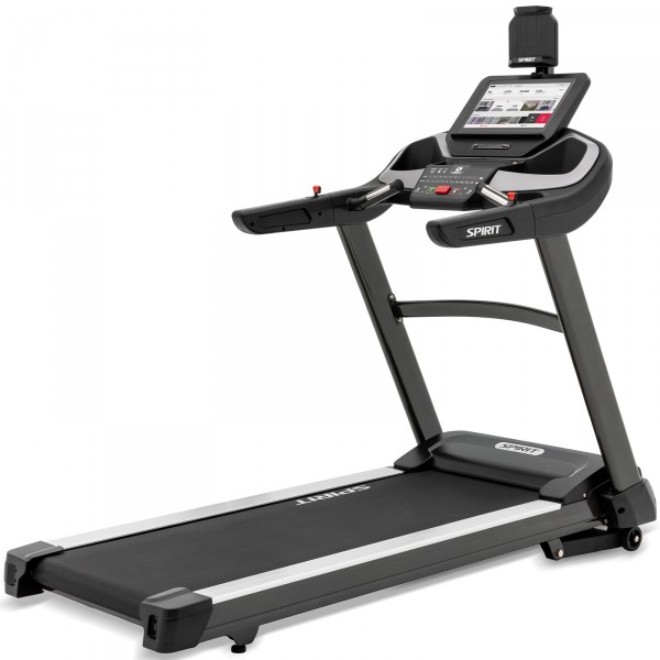 Right-angled view of the SPIRIT XT685 ENT Treadmill.
