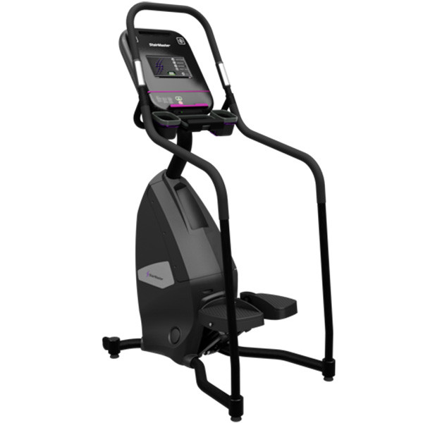 Angled view of the StairMaster 8FC FreeClimber with a 10" touchscreen display.