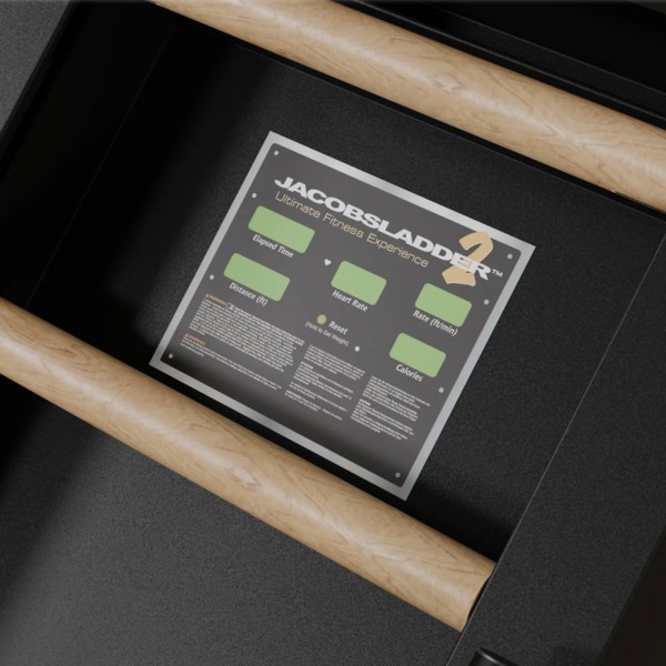 Close-up of the control panel on the StairMaster Jacobs Ladder 2.