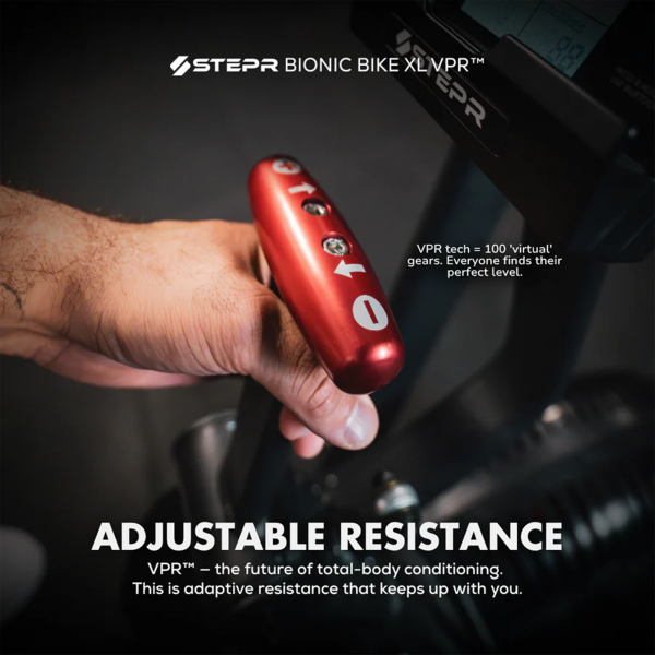 Infographic of the STEPR Bionic Bike XL - Adjustable resistance