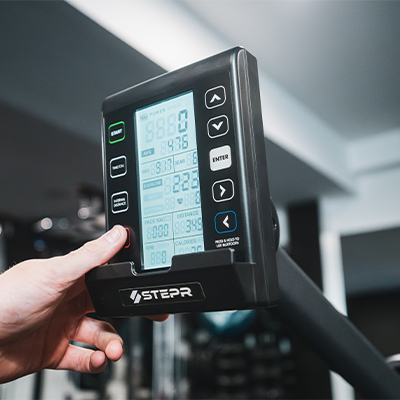 Image of the STEPR Rower XL console