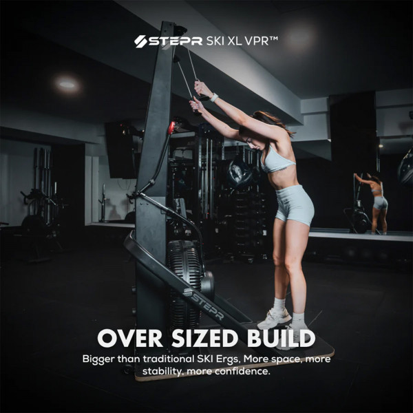 Infographic of the STEPR Ski XL - Over-sized Build