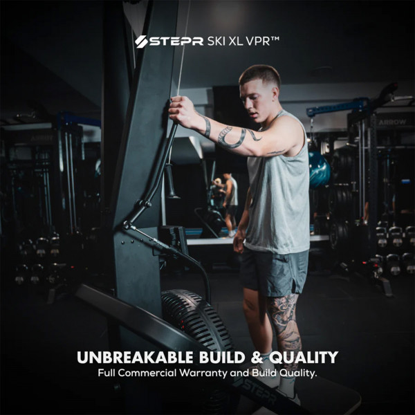 Infographic of the STEPR Ski XL - Unbreakable build quality