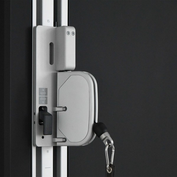 Detailed view of the pull units on the STIL-FIT Functional Trainer PURE in black.