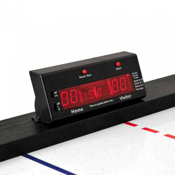 Close-up of the scorer on the Sure Shot Competition Air Hockey Table.