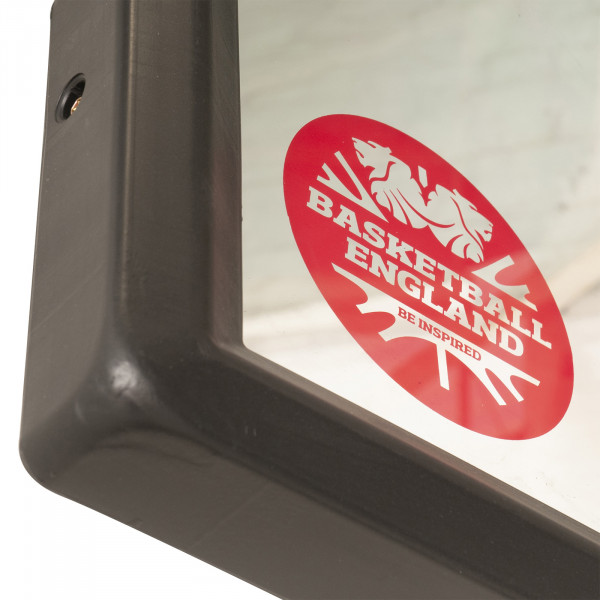 Close-up view of the backboard padding