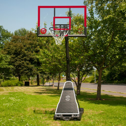 Sure Shot Pro Just Portable Basketball Set assembled in a park.