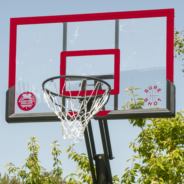 front-right view of the backboard and ring