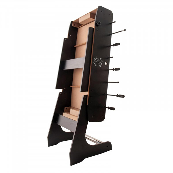 Back view of the Sure Shot Folding Football Table in folded position