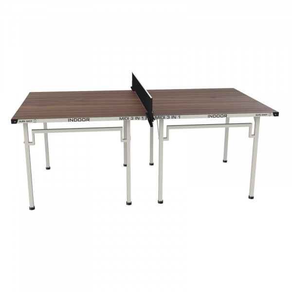 Three quarter view of the Sure Shot Midi Indoor 3 in 1 Table