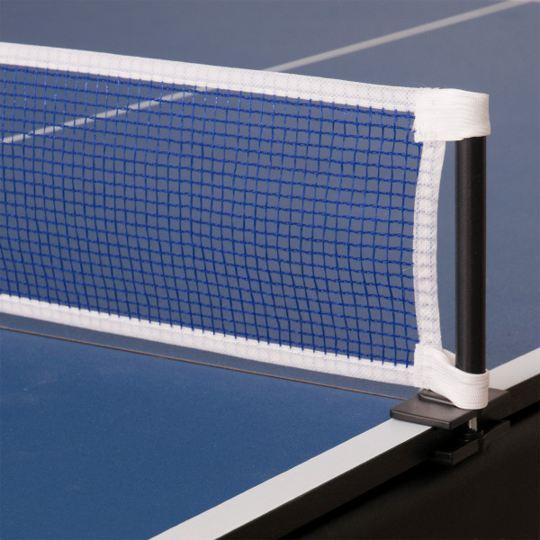 Close-up of the table tennis net on the Sure Shot 4-in-1 7ft Multi Games Table.
