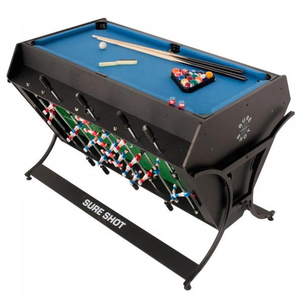 Pool side on the Sure Shot Rotating 4-in-1 Multi Games Table