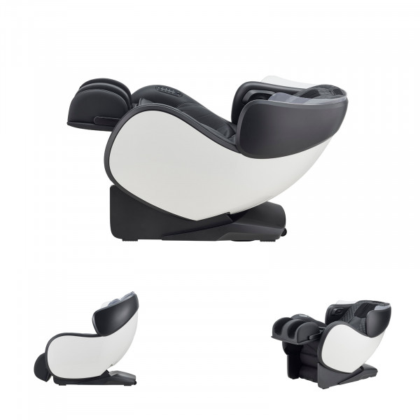 Reclined side view of the black Synca CirC 3 Massage Chair