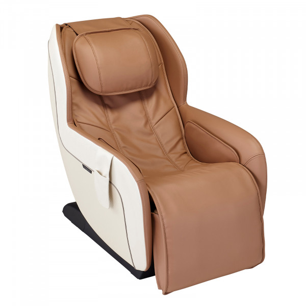 Angled front view of the beige Synca CirC+ Massage Chair