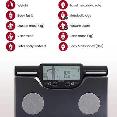 Features of the TANITA BC-613 Segmental Body Composition Scale display
