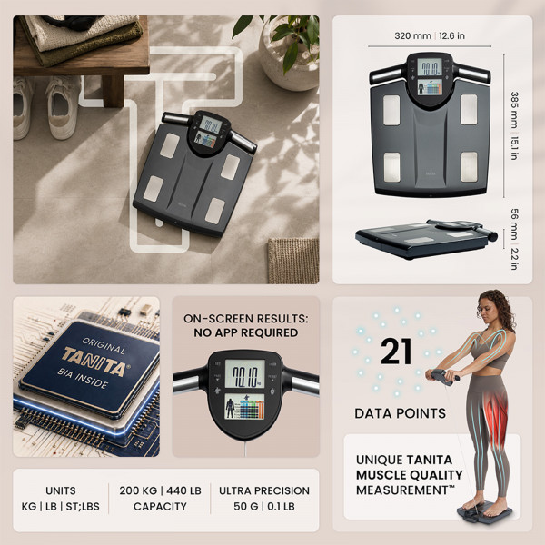 Overview of the TANITA RD-445 HR Segmental Body Composition Scale features