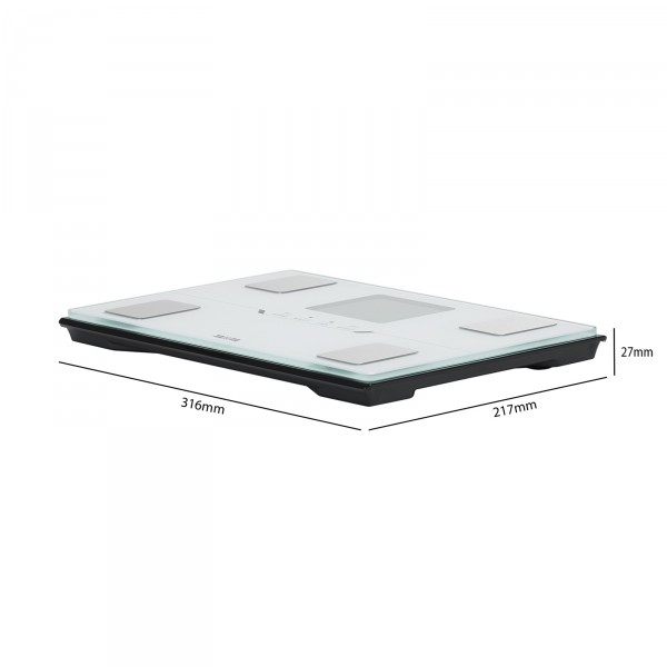 TANITA BC-401 Smart Body Composition Scale White - product dimensions