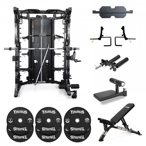 Taurus MS35 + Attachments + Bench + 70kg Bumper Plates
