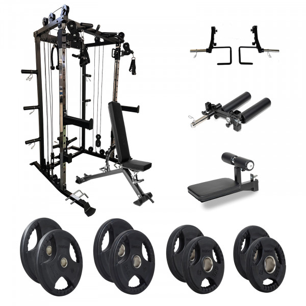 Taurus MS5 + Attachments + Bench + 75kg Rubber Plates
