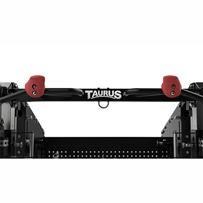 A close-up render of the multi-grip pull-up bars with climbing holds.