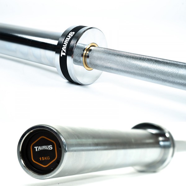 The barbell has a balanced design that helps users maintain proper form and control during lifts