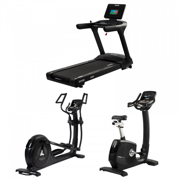 Package of Taurus Light Commercial Cardio including T9.9 treadmill,  X9.9 Crosstrainer and UB99 Upright Bike