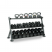 Taurus Hex Dumbbell & Cast Kettlebell Set with 3-Tier Rack