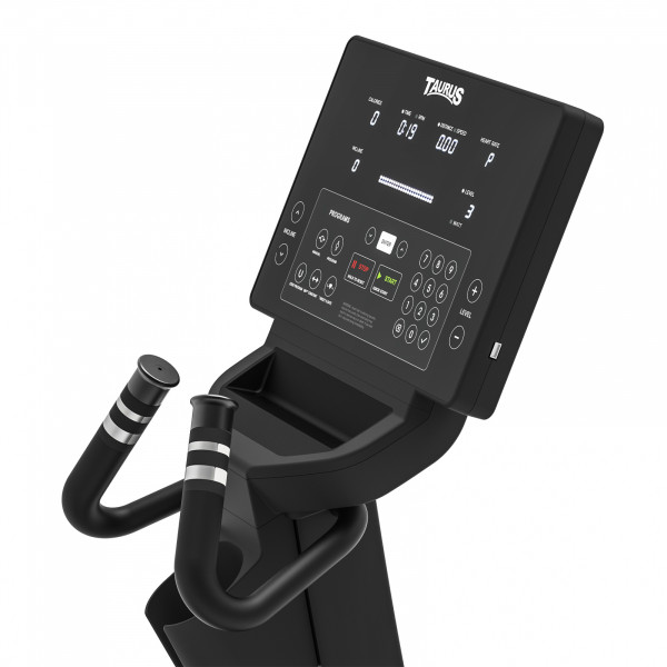 Top-angled view of the console on the Taurus Cross Trainer