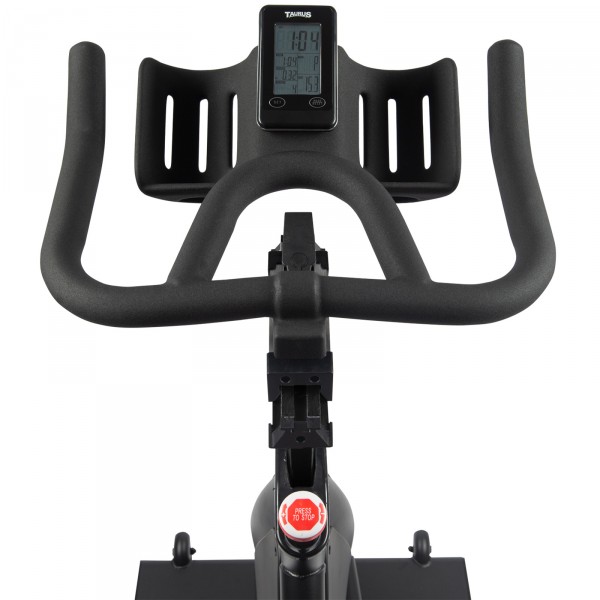 Close-up view of the Taurus IC90 Pro Exercise Bike console.
