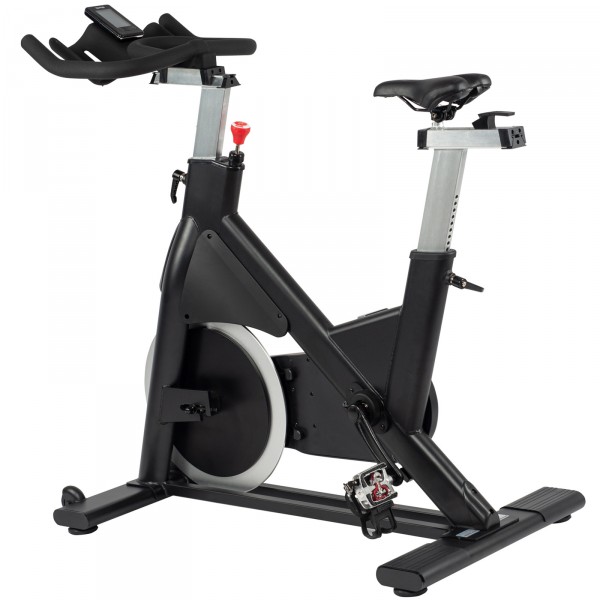 Left-angled view of the Taurus IC90 Pro Exercise Bike.
