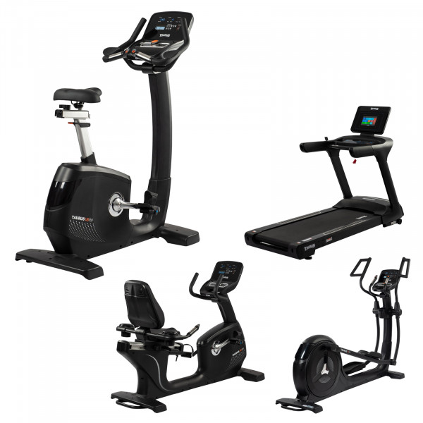 Bundle of Taurus Light Commercial UB9.9 Upright Bike, X9.9 Crosstrainer, T9.9 treadmill and RB9.9 Recumbent Bike
