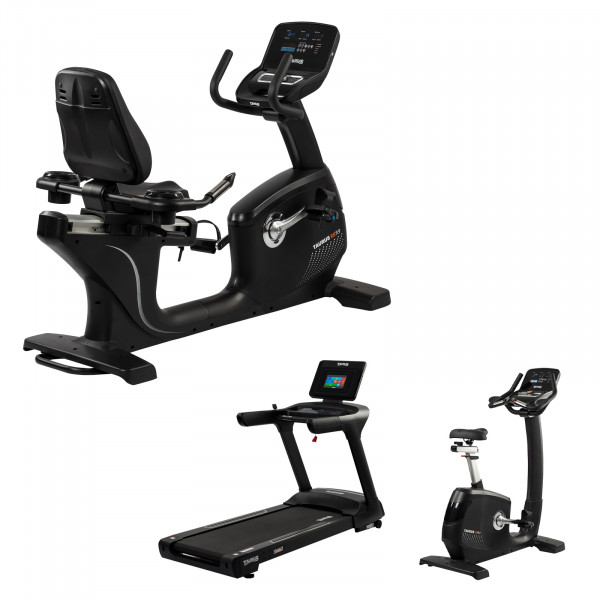 Bundle of Taurus Light Commercial  RB9.9 Recumbent Bike, T9.9 treadmill and UB99 Upright Bike