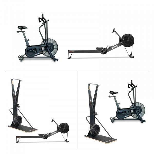 Taurus Cardio Bundle Selector featuring Taurus Air Bike, Taurus Elite Rower, and Taurus Elite Ski Trainer.