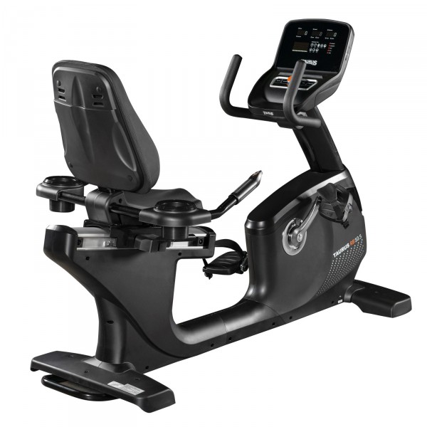 Angled view from the right of the Taurus RB10.5 Pro Recumbent Bike.