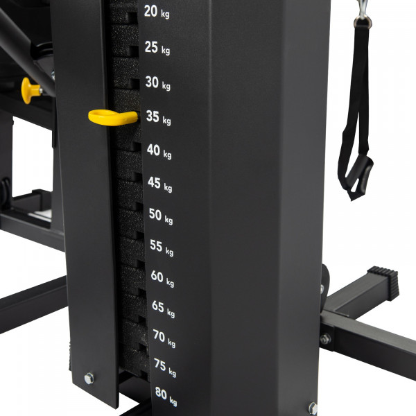 Close-up image of the Taurus WS5 Multi-Gym weight stack