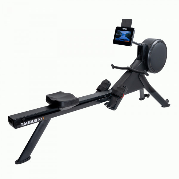 Back left view of the Taurus Pro Row Rowing Machine.