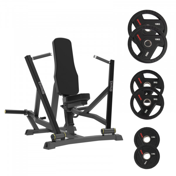 Taurus Pro Iso Seated Chest Press with 35kg TPU Plates