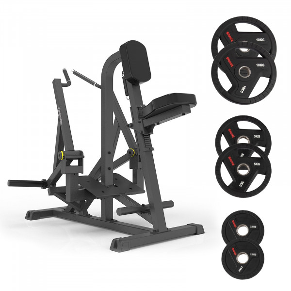 Taurus Pro Iso Seated Row with 35kg TPU Plates