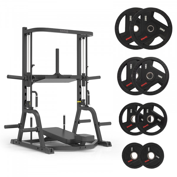 Taurus Pro Iso Vertical Leg Press with 75kg TPU Plates