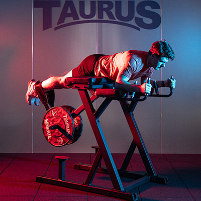 Model performing a Reverse Hyperextension