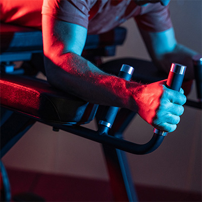 A close up of the grip options on the Taurus Pro Iso Reverse Hyperextension