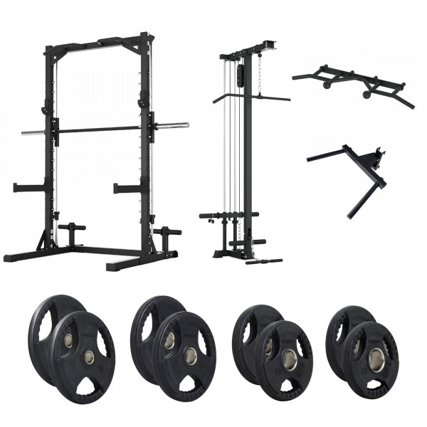 Taurus MS3 Black + Attachments + 75kg Rubber Plates