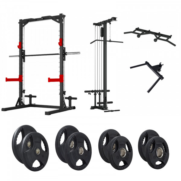 Taurus MS3 Black + Attachments + 75kg Rubber Plates