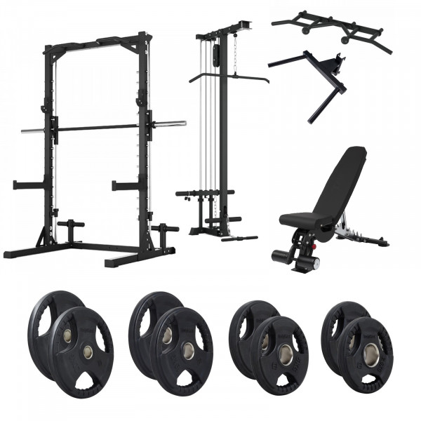 Taurus MS3 Black + Attachments + Bench + 75kg Rubber Plates