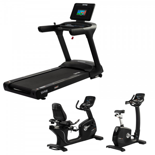 Bundle of Taurus Light Commercial T9.9 treadmill, RB9.9 Recumbent Bike and UB99 Upright Bike