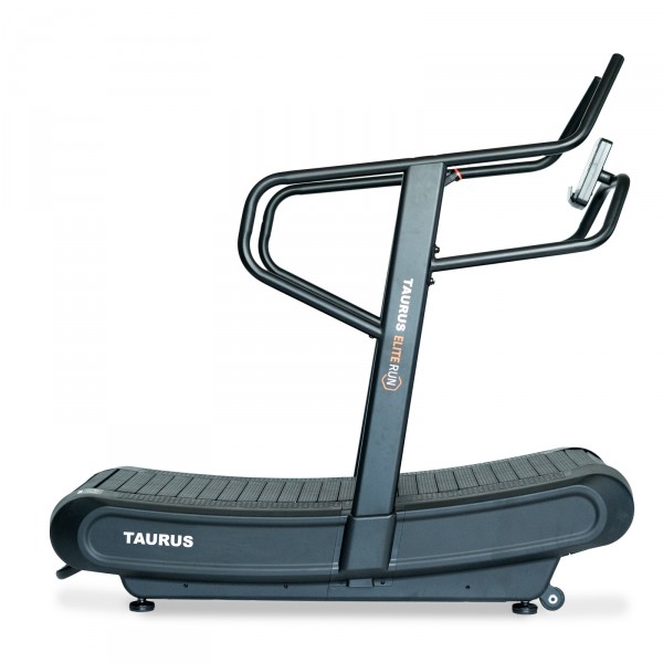 Right-side view of the Taurus Elite Run Curved Treadmill.
