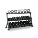 Taurus Hex Dumbbell & Cast Kettlebell Set with 3-Tier Rack