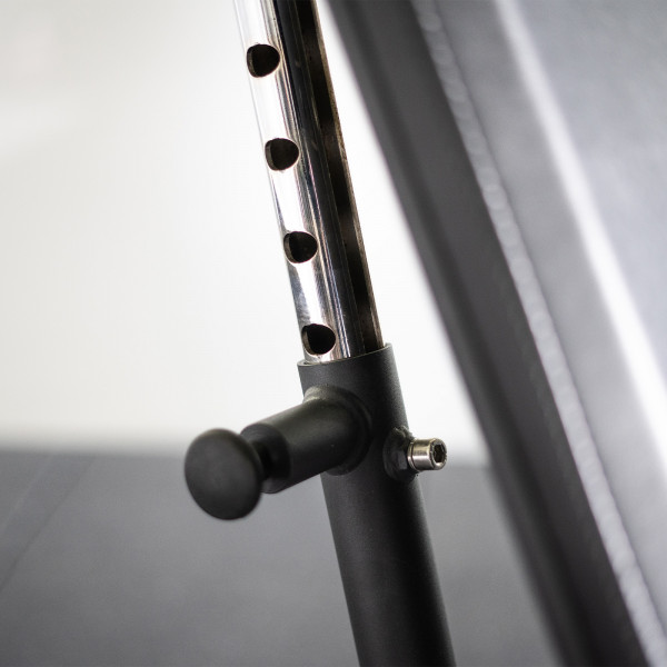 A close-up image of the Taurus Elite Adjustable Inc/Dec Bench adjustment bar